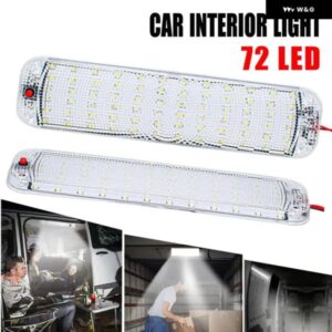 2個 72LED 12V-80V LED 車内ドームルーフ天井読書灯ランプ 車内天井ライト 車内ライト