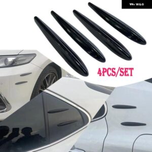 4個入り ブラック 車フロントサイドボディ バンパー ガードバー 汎用 傷防止ストリップ カースポイラー 装飾 ステッカー
