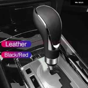 10.5CM ブラック レッド PUレザー 汎用 カー ギア シフト ノブ ギアスティック マニュアル トランス ミッション シフター レバー アダプター 付き