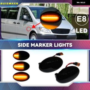 2個ダイナミックLED車サイド マーカーライト メルセデス ベンツ リピーターシグナルランプスマートW450 W452 A クラス W168ヴィトW639 W447