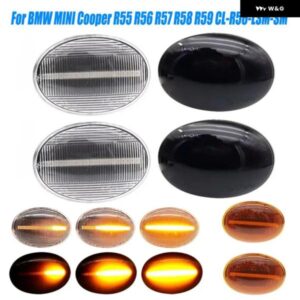 2個 12V 流れるサイドリピーターランプ ダイナミックサイド マーカーライト インジケーター BMW MINI COOPER R55 R56 R57 R58 R59 CL-R56-LSM-SM