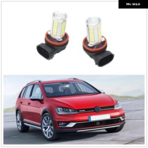 2個 H11/ H8 車用 LED 電球 VW ゴルフ 7 オール トラック 2014-18 LED フォグランプ フォグランプ 電球