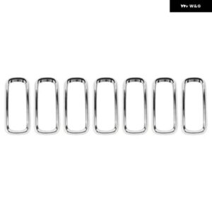 7個 フロントグリル センターメッシュブライトリム ジープ レネゲード 2015-2018 735599127 5XB16SZ0AA 735665564 ジープ カスタムパーツ