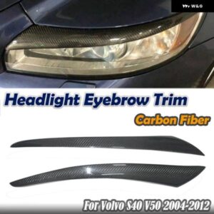 フロントバンパー ヘッドライト まぶたアイブロウランプトリム ボルボ S40 V50 2004-2012 パーツアクセサリー カスタムパーツ アクセサリー