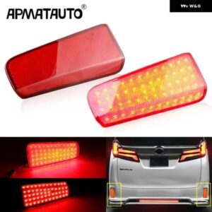 2個 LED リアバンパー リフレクター テールブレーキライト トヨタ アルファード ヴェルファイア 30シリーズ 2015 2016 2017-2018 カスタム