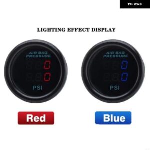 エア圧計 1/8NPT センサー 付きライドサスペンションシステムバッグサスペンションゲージ 0-220PSI 圧力計 カスタムパーツ アクセサリー 交