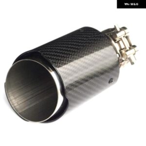 カースタイリングインレット 54MM アウトレット 76/89/101/104MM A-- マーク付きカーボンエキゾーストマフラーチップ カスタムパーツ アク