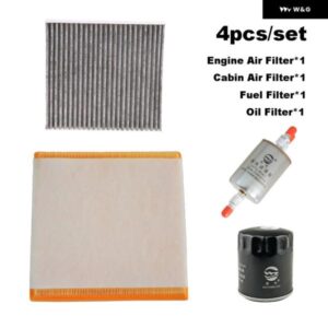 4個 フィルター セット キャデラック SRX 3.0L 2009-2016 / 3.6L 2013 2014 2015 ガス燃料エンジンアクセサリーキャビン A/C エアオイルフィ
