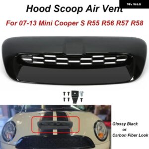 ABS R55 R56 R57 R58 ミニクーパー S グロスブラック /カーボン フロント エンジン ボンネット フード ベント スクープ エア アウトレット