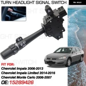 シボレー インパラ 第8世代 2006-2013 シボレー モンテカルロ 2006 2007 ヘッドライト ステアリングコラムスイッチ 15289426 26122928 カス