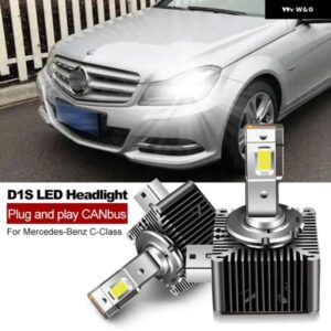 2個 CANBUS 車 LED ヘッドライト D1S D1R 32000LM 電球キット HID 変換ランプ交換 メルセデスベンツ C クラス W204 2007-2014 カスタムパー
