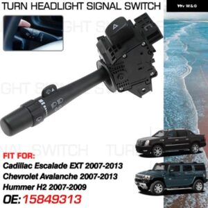キャデラック エスカレード EXT GMT900 シボレー アバランチ 2007-2013 ハマー H2 2007-2009 ヘッドライト ステアリングコラムスイッチ 158