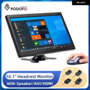 10.1インチ ヘッドレストモニター HD デジタル LCD スクリーン DVD プレーヤースリムデザイン UV コーティング HDMI 互換 VGA AV USB SD ポ