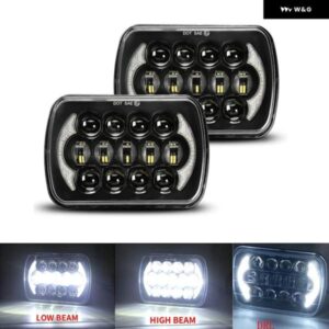5X7 LED ヘッドライト H6054 LED ヘッドライト 7X6インチ シールド ビーム ハロー エンジェル アイ DRL ジープ ラングラー YJ XJ トラック