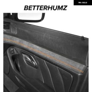 BMW E39シリーズ 5 車内ドア パネル トリム ストリップ装飾ステッカー 4個 アルカンターラ製オートチューニングアクセサリー カスタムパー