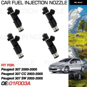 プジョー 307 3A 3C 2000-2005 プジョー 307 CC 2003-2005 プジョー 307 SW 2002-2005 1X 燃料インジェクターノズル噴射 01F003A カスタム