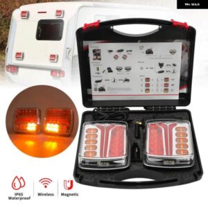 ワイヤレス LED 磁気トレーラー テールライト トラック リアライト信号ハザード ブレーキ ライト牽引トレーラーキャンピングカー トラック キャラバン RV