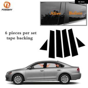 6個 ピラー ポスト VW パサート 2011-18 ドア窓トリム ステッカー 装飾