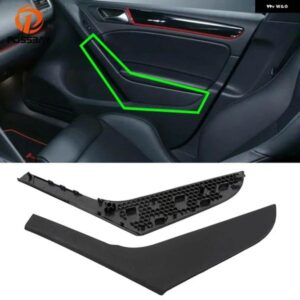 インテリア ドアフロントリア ドアプル ハンドルトリムカバー ブラックインナーキャップ VW ゴルフ GTI MK6 2009-13 5K4868039A