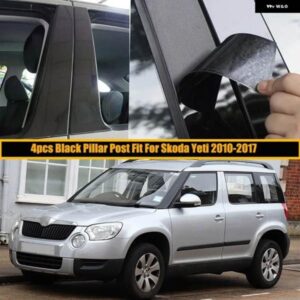 シュコダ イエティ 2010-17 窓柱ポストドアトリムカバー ステッカー 装飾