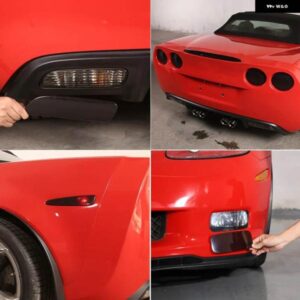 シボレー コルベット C6 2005-2013 リア フォグライト カバー テールライト カバー ブレーキ ライトワイド インジケータ カバー