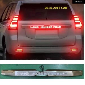 外装リアテールゲート トリムプレートカバー ランドクルーザー プラド FJ150 2014-2017 2018-2021 プラド LED ブレーキ ライト