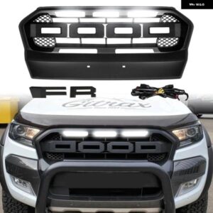 レンジャー T7 用にフロントグリル レンジャー T7 2015 2016 2017 フロント レーシング グリル ABS カバー フロントバンパー メッシュカバー グリル