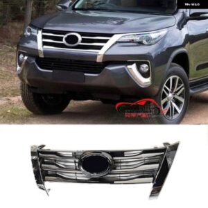 フォーチュナー用にフロントグリル フォーチュナー 2015-18 フロントバンパー メッシュグリル カバー レーシング グリル トリム