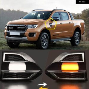 車両ベントサイドフェンダーカバー ステッカー レンジャー T7 T8 2015-2020 WILDTRACK XL XLT ピックアップ LED ウィンカー ライトライト