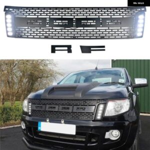 フロント レーシング グリル レンジャー T6 XL XLT 2012-15 ABS グリル メッシュマスクカバー 自動