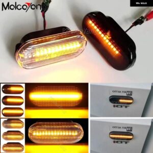 LED 流れるウィンカー ライトダイナミック サイドマーカー インジケータ ーライト VW トランスポーター T5 ポロ ゴルフ 3 4 パサート B5 シャラン ルポ