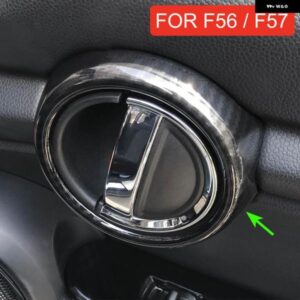 ミニ F56 F57 ハッチ 3 ドアコンバーチブルカーボン インテリア ドアハンドル リングカバー ストリップクーパー 1 ハッチバック