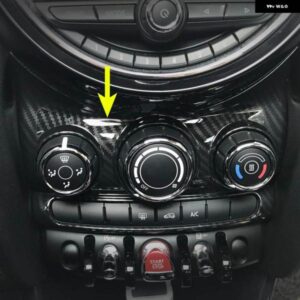 ミニ F55 F56 F57 ダッシュボード A/C エアコンスイッチ 調整カーボンカバー インテリア