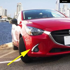 クロームフロント フォグライト スタイリング カバー 2015 2016 MAZDA2 DJ DL フォグライト トリムアイブロウセダンハッチバック