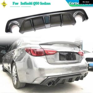 カーボンリアバンパー ディフューザー スポイラー リップインフィニティ Q50 セダン 4 ドアスタンダードスポーツ 2018 2019 リア ディフューザー リップ