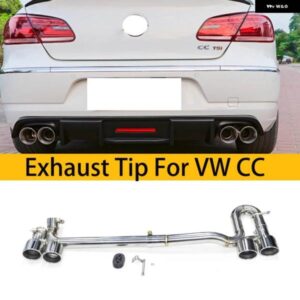 1セット 304 ステンレス排気先端 VW CC マフラー ヒント 4 アウトカーボンマフラー ノズル システム