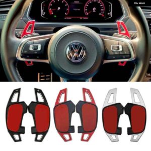 VW ゴルフ 7 7.5 GTI MK7 GTE GTD RLINE フォルクスワージポロシロッコ ジェッタ GLI ステアリング ホイールパドル シフト拡張シフター ステッカー