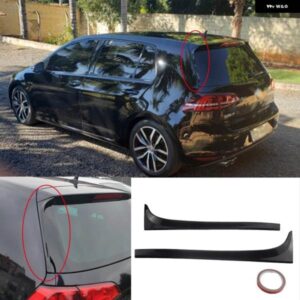 2ピース リアウィンドウ サイドスポイラー ウイングリップ カバー トリム ステッカー VW ゴルフ 7 MK7 MK7.5 R GTE GTD 自動車