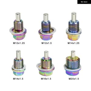 M12 M14 M16 M20 * 1.5 / 1.25 ネオクローム アルミ 磁性オイルドレンボルトオイルサンプドレンプラグ ナットオイルドレンプラグ 磁気