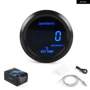 2インチ 52MM 排気ガス温度計デジタル排気ガス温度計ブルー LED EGT EXT ゲージメーター センサー 付き