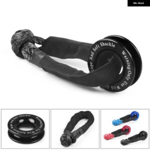 ウインチロープ合成ソフトシャックル+回復リングセットスリーブ付きなシャックル41000ポンド トラック 車両回復用