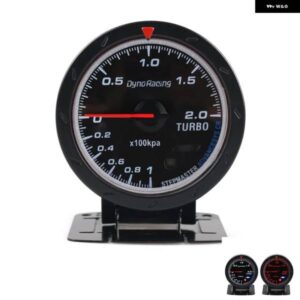 60MM レーシング カー ターボ ブースト ゲージ ライティングBAR ブラックフェイス オートターボブースト計 TT101467