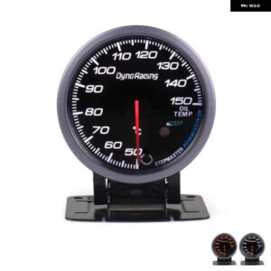 60MM ブラックフェイス油温ゲージ 50-150C 油温センサー レッド アンバー ライティング カーメーター TT101481