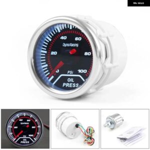 2インチ 52MM 車スモークレンズ油圧計 0-100 PSI ディスプレイオイルプレスメーター センサー 付き TT101948