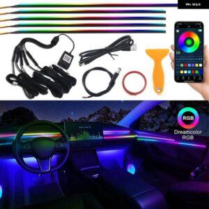 2/5/6 で 1 シンフォニー LED アンビエントライト車内 DREAMCOLOR アクリルストリップライトキット 虹ムード USB ワイヤレスアプリ