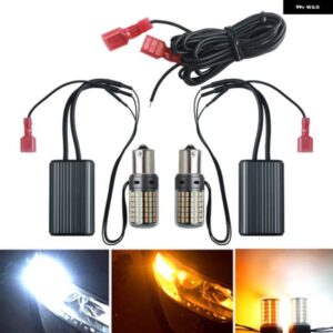 DRL ウィンカー ライト付き 2 1 で CANBUS 車 LED 1156 P21W BA15S PY21W BAU15S 7440 W21W T20 デュアルカラーモードスイッチ バック