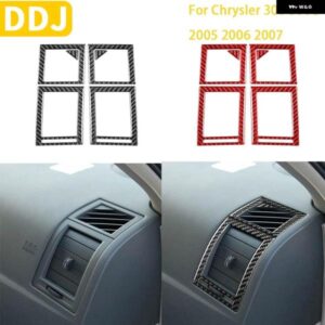 クライスラー 300 300C 2005 2006 2007 カーボン車内 2 サイドエアベントトリム ステッカー 装飾