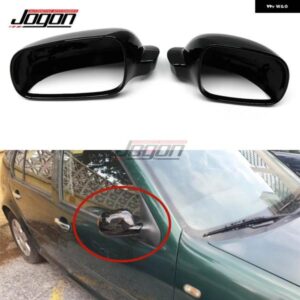 LHD 黒 VW ゴルフ 4 IV GTI R32 ジェッタ MK4 ボラ 1J パサート B5 サイドウイングバックリアビューミラー カバー 交換キャップシェルケース