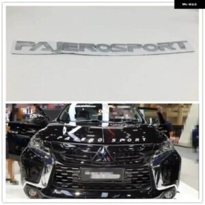 クローム パジェロ スポーツフロントフードエンブレムロゴスクリプトバッジ文字自動 ステッカー
