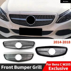 フロントグリル レーシング グリル リペア フードメッシュ メルセデス C W205 専用 2014-18 エステート C220 C300 C350
